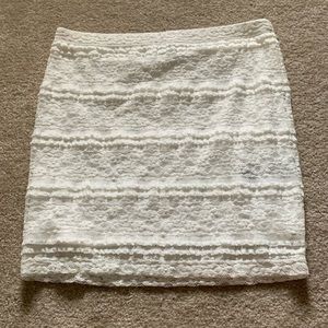 Forever 21 White Lace Mini Skirt